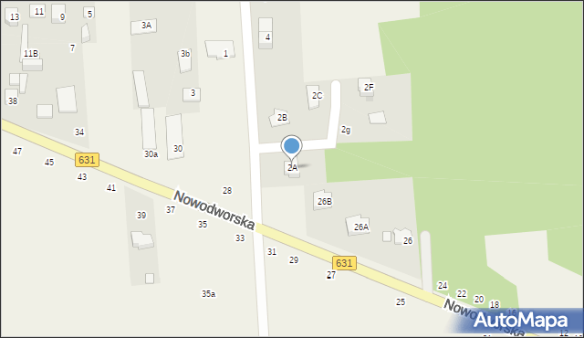 Krubin, Łabędziowa, 2A, mapa Krubin