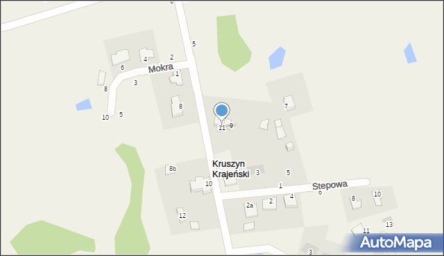 Kruszyn Krajeński, Łąkowa, 11, mapa Kruszyn Krajeński