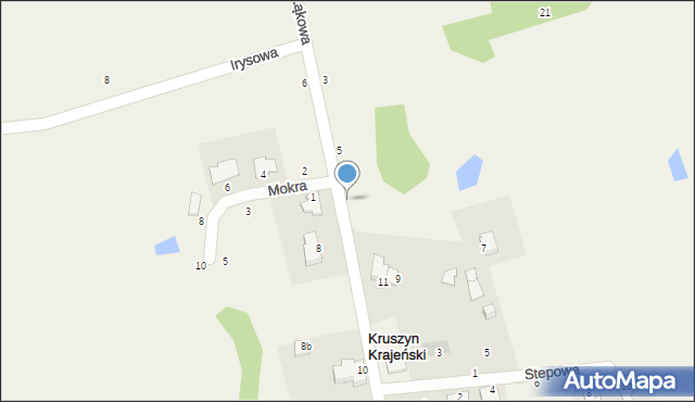 Kruszyn Krajeński, Łąkowa, 7, mapa Kruszyn Krajeński