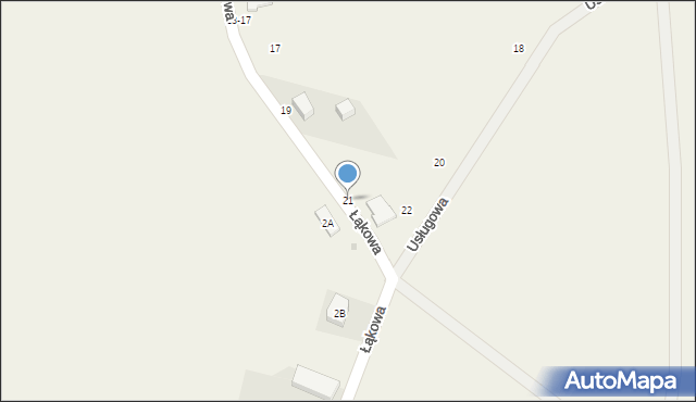 Kryniczno, Łąkowa, 21, mapa Kryniczno