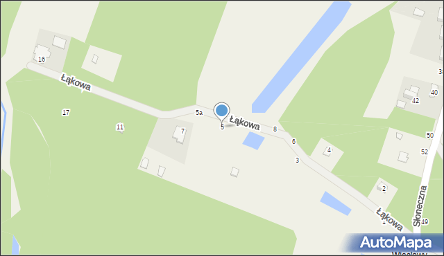 Krzeczów, Łąkowa, 5, mapa Krzeczów