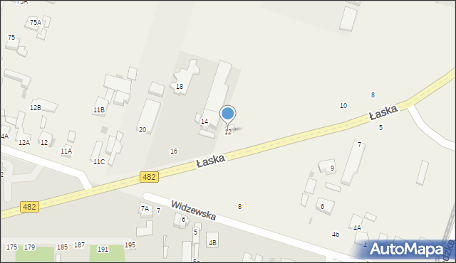 Ksawerów, Łaska, 12, mapa Ksawerów