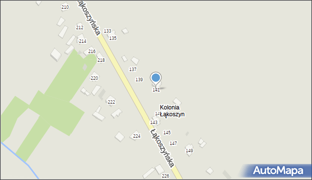 Kutno, Łąkoszyńska, 141, mapa Kutno