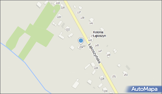 Kutno, Łąkoszyńska, 224, mapa Kutno