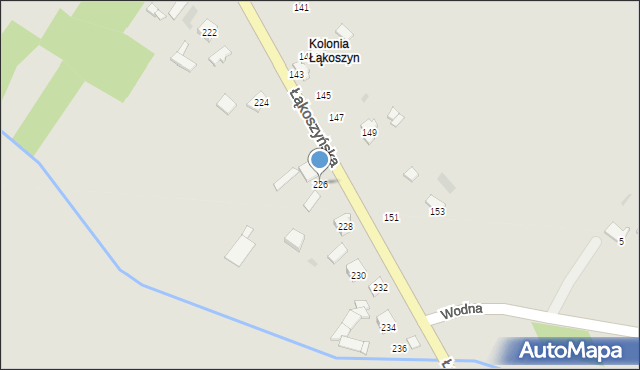 Kutno, Łąkoszyńska, 226, mapa Kutno