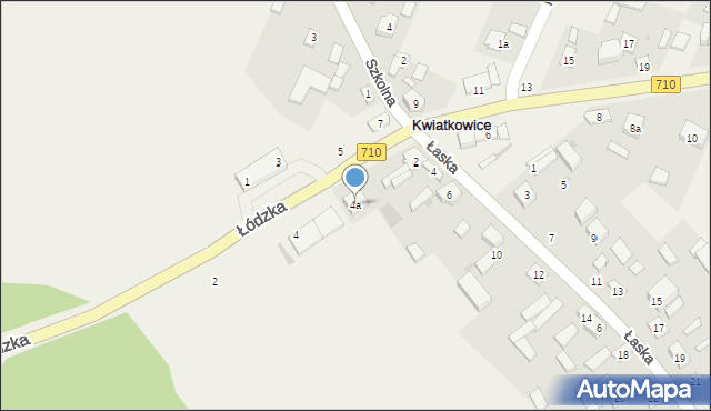 Kwiatkowice, Łaska, 4a, mapa Kwiatkowice