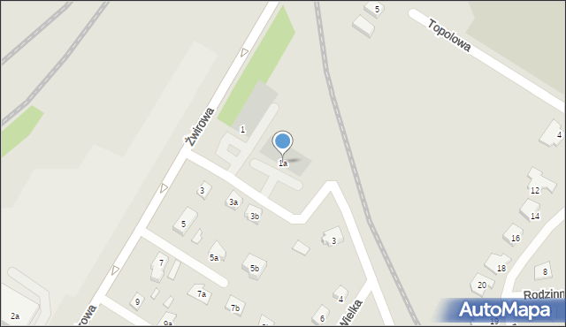Kwidzyn, Łamana, 1a, mapa Kwidzyn