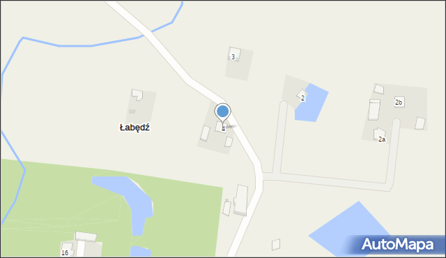 Łabędź, Łabędź, 4, mapa Łabędź