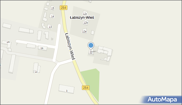 Łabiszyn-Wieś, Łabiszyn-Wieś, 12, mapa Łabiszyn-Wieś