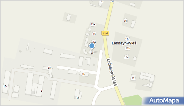 Łabiszyn-Wieś, Łabiszyn-Wieś, 13, mapa Łabiszyn-Wieś