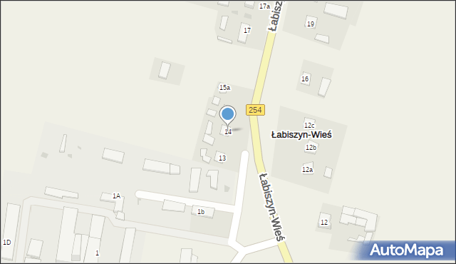 Łabiszyn-Wieś, Łabiszyn-Wieś, 14, mapa Łabiszyn-Wieś