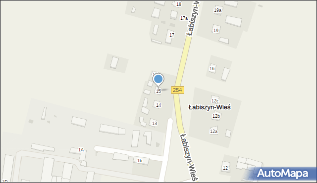 Łabiszyn-Wieś, Łabiszyn-Wieś, 15, mapa Łabiszyn-Wieś