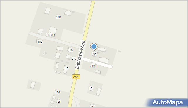 Łabiszyn-Wieś, Łabiszyn-Wieś, 19a, mapa Łabiszyn-Wieś