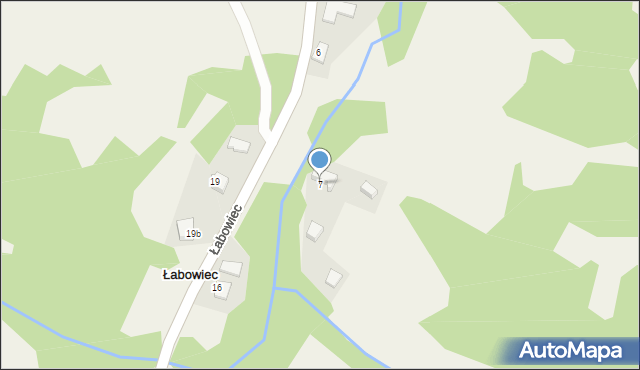 Łabowiec, Łabowiec, 7, mapa Łabowiec