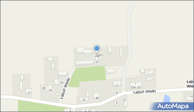 Łabuń Wielki, Łabuń Wielki, 22a, mapa Łabuń Wielki