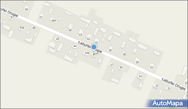 Łabuńki Drugie, Łabuńki Drugie, 40, mapa Łabuńki Drugie