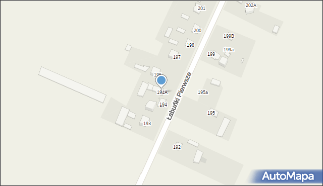 Łabuńki Pierwsze, Łabuńki Pierwsze, 194A, mapa Łabuńki Pierwsze