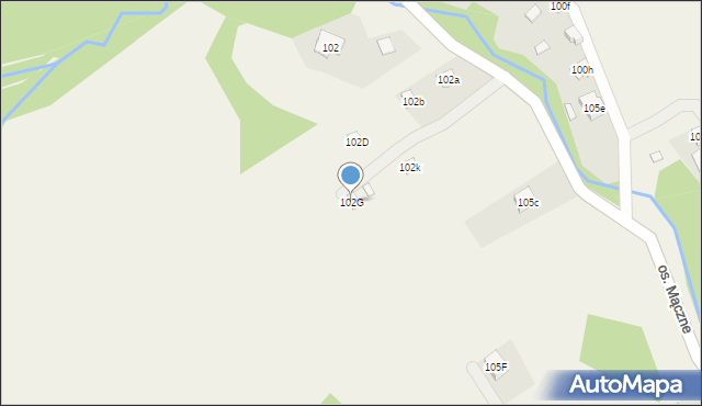 Lachowice, Lachowice, 102G, mapa Lachowice