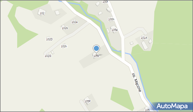 Lachowice, Lachowice, 105c, mapa Lachowice
