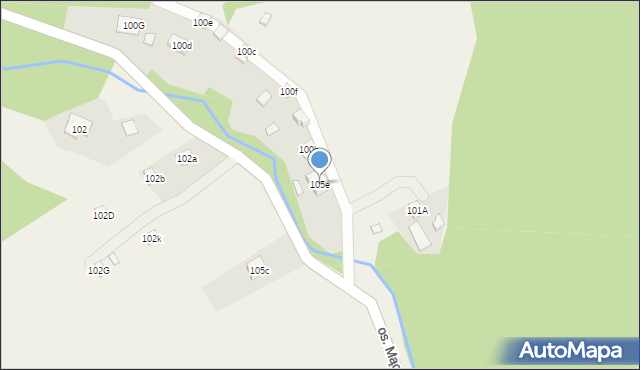 Lachowice, Lachowice, 105e, mapa Lachowice