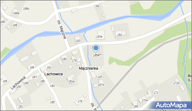 Lachowice, Lachowice, 165A, mapa Lachowice