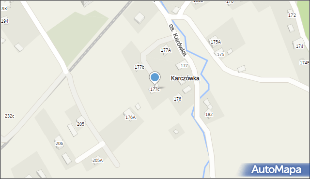 Lachowice, Lachowice, 177c, mapa Lachowice