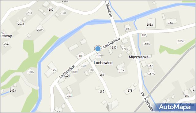 Lachowice, Lachowice, 181, mapa Lachowice