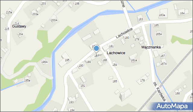 Lachowice, Lachowice, 187, mapa Lachowice