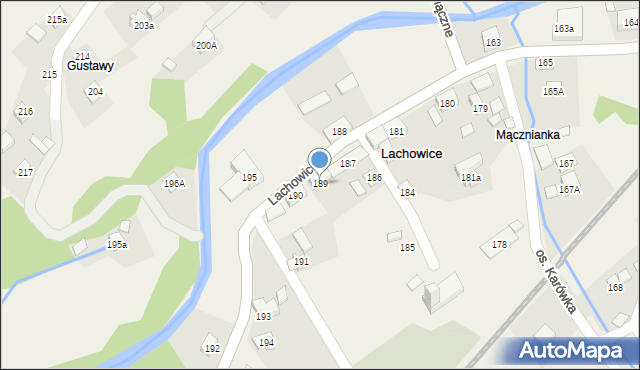 Lachowice, Lachowice, 189, mapa Lachowice