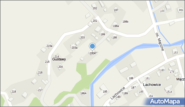 Lachowice, Lachowice, 200A, mapa Lachowice