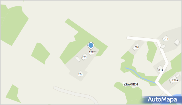 Lachowice, Lachowice, 221, mapa Lachowice