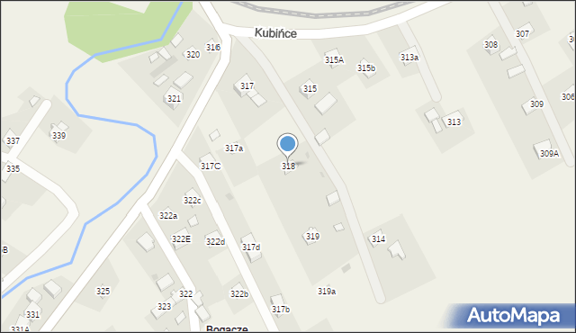 Lachowice, Lachowice, 318, mapa Lachowice