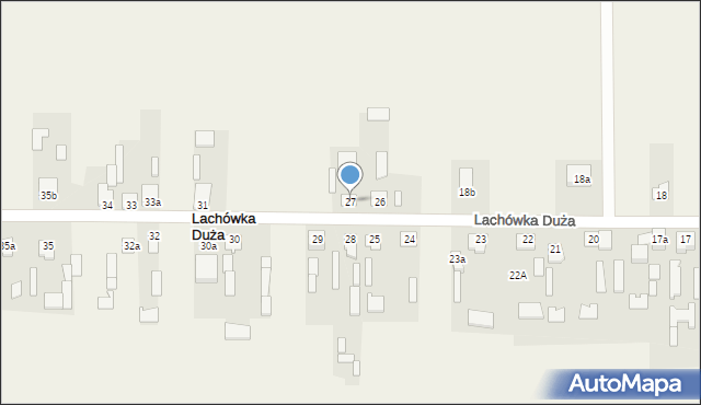 Lachówka Duża, Lachówka Duża, 27, mapa Lachówka Duża