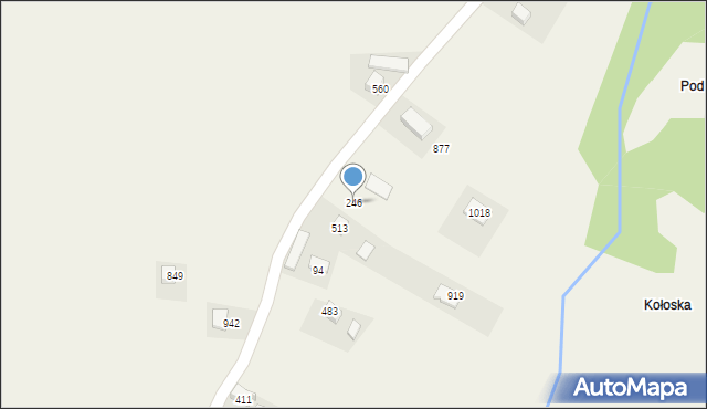 Łącko, Łącko, 246, mapa Łącko