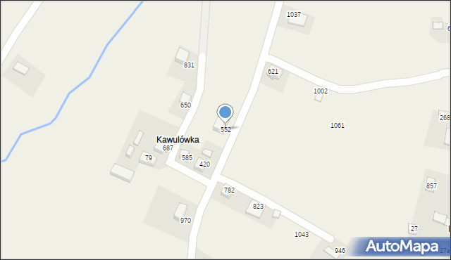 Łącko, Łącko, 552, mapa Łącko