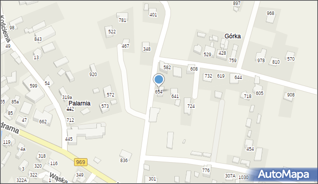 Łącko, Łącko, 654, mapa Łącko