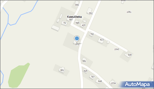 Łącko, Łącko, 970, mapa Łącko
