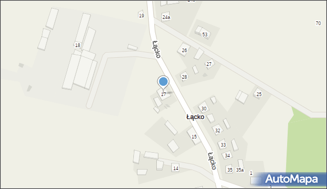 Łącko, Łącko, 17, mapa Łącko