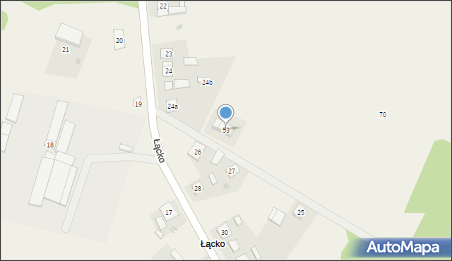 Łącko, Łącko, 53, mapa Łącko