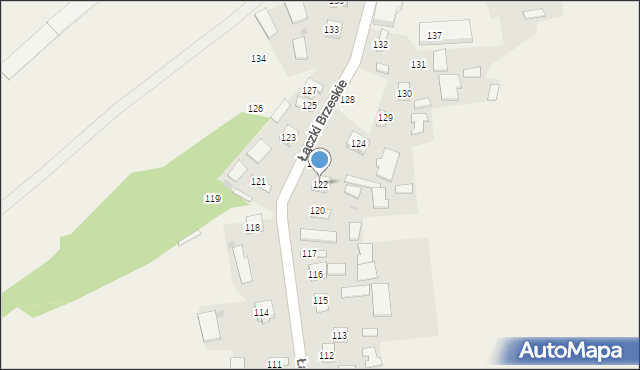 Łączki Brzeskie, Łączki Brzeskie, 122, mapa Łączki Brzeskie