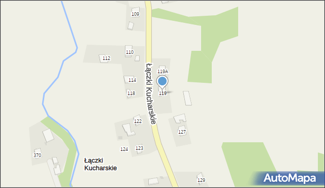 Łączki Kucharskie, Łączki Kucharskie, 119, mapa Łączki Kucharskie