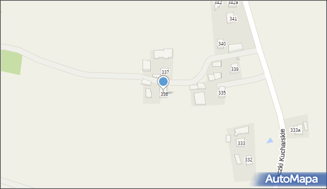 Łączki Kucharskie, Łączki Kucharskie, 336, mapa Łączki Kucharskie