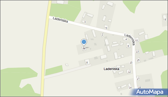 Ladeniska, Ladeniska, 4a, mapa Ladeniska