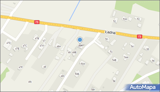 Ładna, Ładna, 49A, mapa Ładna
