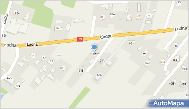 Ładna, Ładna, 65, mapa Ładna