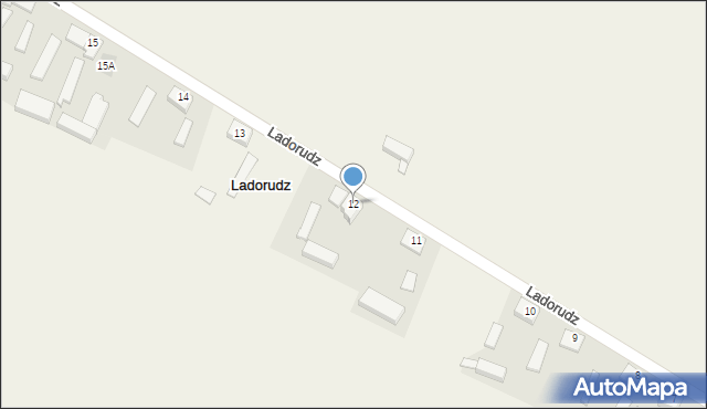 Ladorudz, Ladorudz, 12, mapa Ladorudz