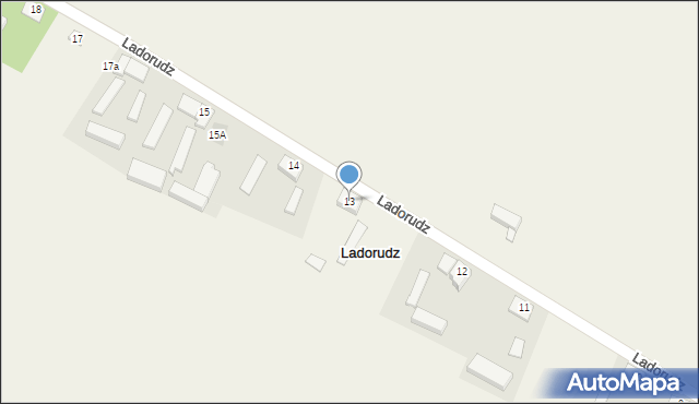 Ladorudz, Ladorudz, 13, mapa Ladorudz