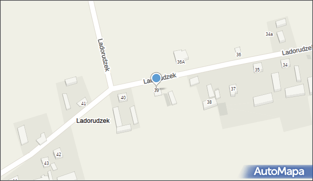 Ladorudzek, Ladorudzek, 39, mapa Ladorudzek