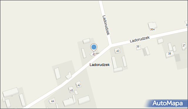 Ladorudzek, Ladorudzek, 41, mapa Ladorudzek