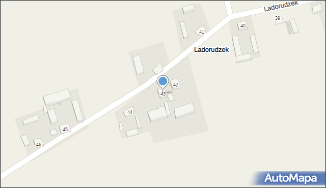 Ladorudzek, Ladorudzek, 43, mapa Ladorudzek